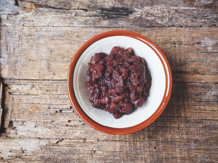 Azuki red beans paste Japanese foodの写真素材