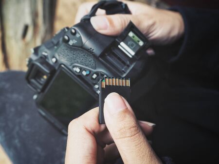 SD Card with cameraの写真素材