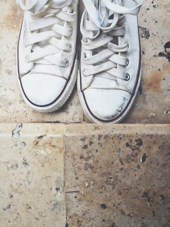 White sneakersの写真素材