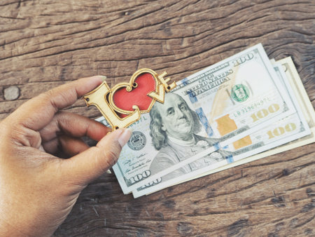 Dollar with alphabet love