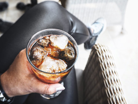 Woman drinking cola