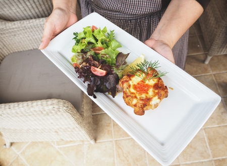 Salmon puff pastryの写真素材