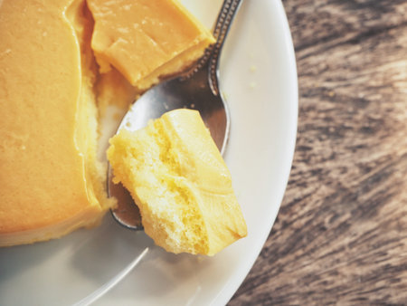 Tasty pudding cakeの写真素材