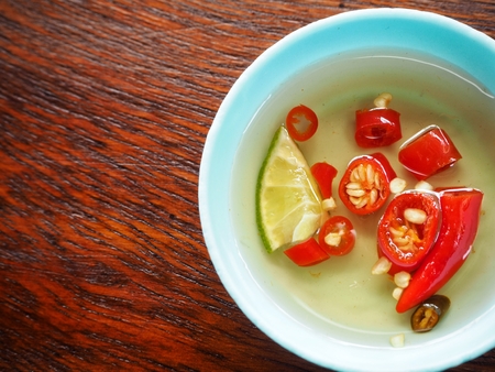 Fish sauce with chiliの写真素材