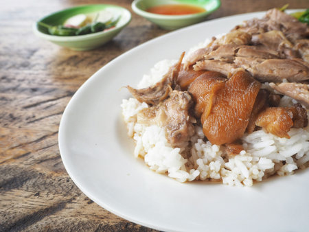 Braised pork with rice Chinese food