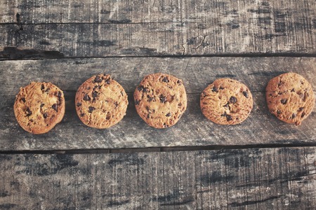 Chocolate chip cookiesの写真素材