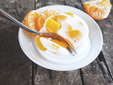 Panna cotta orangeの写真素材