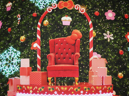 Chair and christmas decoration