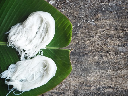 Idiyappam rice noodle Indian foodの写真素材