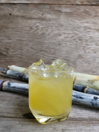 Fresh cane drink with iceの写真素材