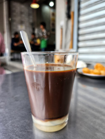Vietnamese coffee and mike drink