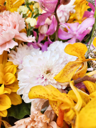 Close up ot bouquet flowersの写真素材