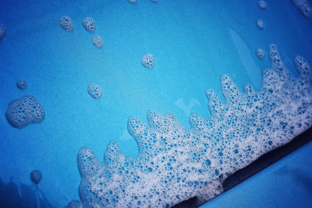 Close up of car wash backgroundの写真素材