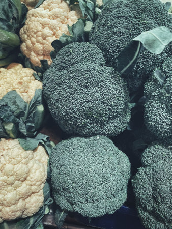 Close up of fresh broccoli vegetablesの写真素材