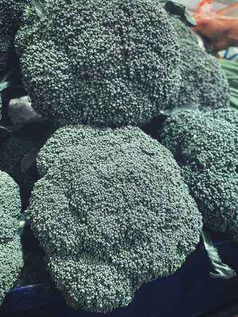 Close up of fresh broccoli vegetablesの写真素材