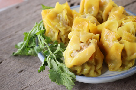 Dumpling dim sum Chinese foodの写真素材