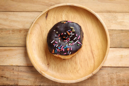 Chocolate donut baked bakery homemadeの写真素材