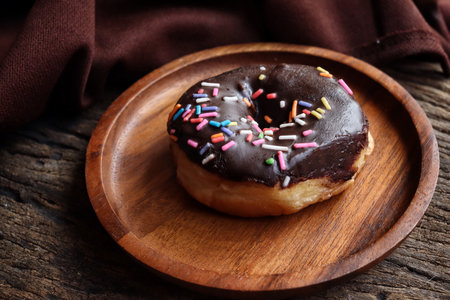 Chocolate donut baked bakery homemadeの写真素材