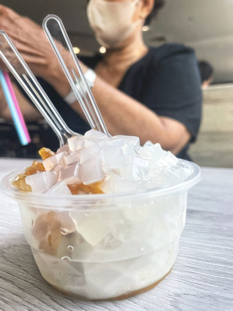 Coconut milk ice cream Thailand style
