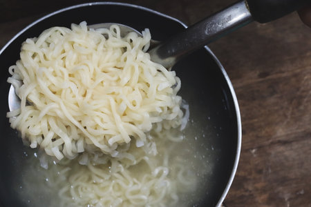 Instant noodles soup Chinese foodの写真素材