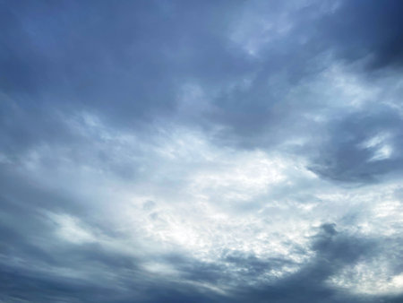 Landscape of stormy sky cloudyの写真素材