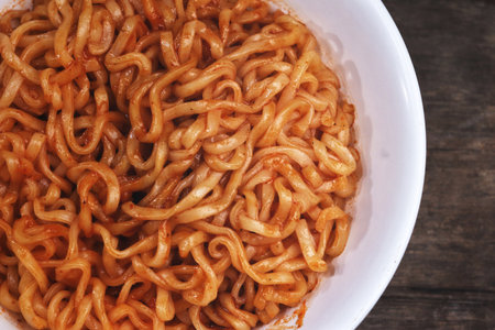 Gojujang instant noodles spicy sauceの写真素材