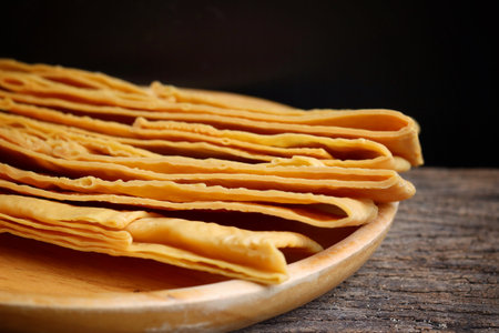 Soy bean curd sticks Chinese foodの写真素材