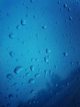 Water drop on glass.の写真素材