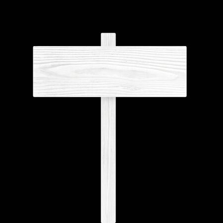 Wooden sign isolated on Blackの写真素材