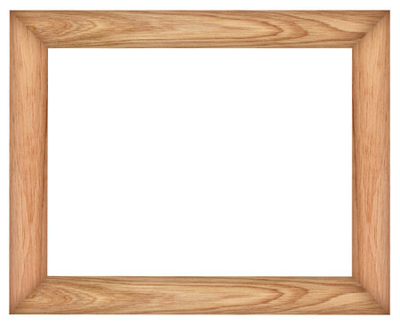 Classic wooden frame isolated on white background