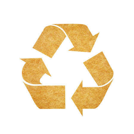 Recycle Logo From Recycle Paper with Clipping Pathの写真素材
