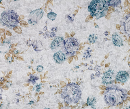 vintage style of tapestry flowers fabric pattern background