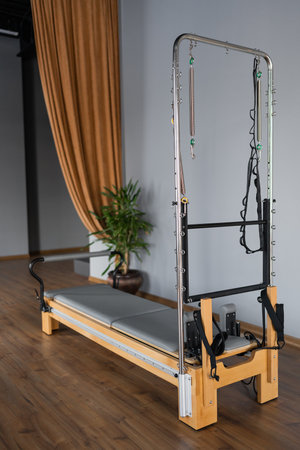Fitness Studio offers Pilates Reformer for balance, core strength, flexibility, and postureの写真素材