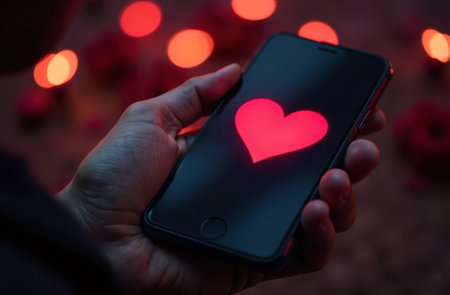Exploring Love in the Modern Digital Age Heartfelt Connections via Smartphone Devicesの素材