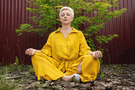 Engaging in a peaceful meditation experience surrounded by the serene beauty of nature