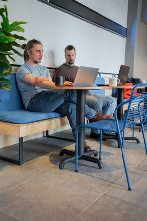 Software engineers working on project and programming in company. Business people concept.の写真素材