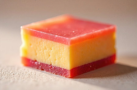 A Delightfully Colorful Layered Confectionery Square Thats Perfect for Any Celebrationの素材