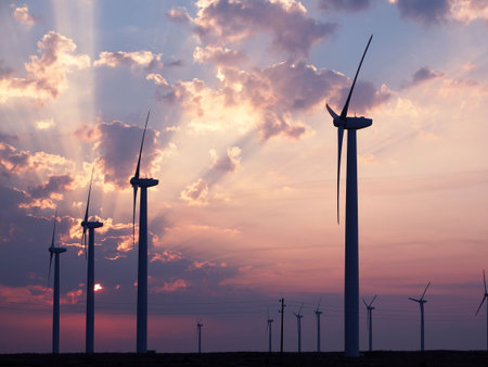 Wind power plant near by Kavarna, Bulgaria, Alternative energy