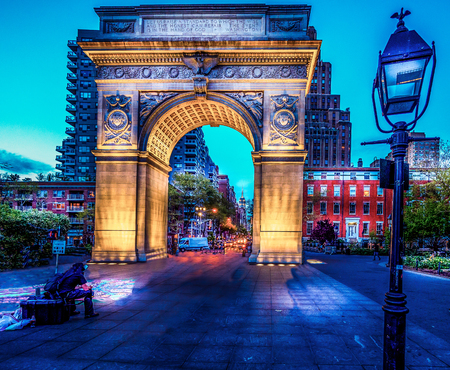 The Arch in Washington Park, New York.  Heart of Greenwich Village.のeditorial素材