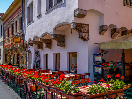 Colorful restaurants in Pest, Hungaryのeditorial素材