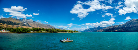 Lazy day in Lake Wakatipu at Glenorchry, New Zealandのeditorial素材