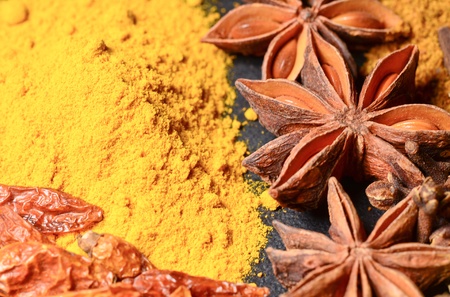 Anise pepper and paprikaの写真素材