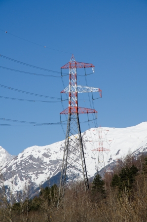 High voltage pylonの写真素材