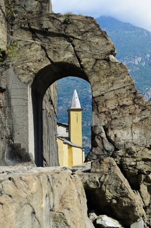 Roman Gaul Road and its arch - 100 BC の写真素材