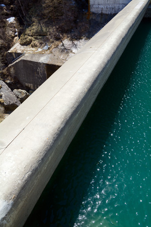 Dam of Les Perreres - Valtournenche - Aosta Valleyの写真素材
