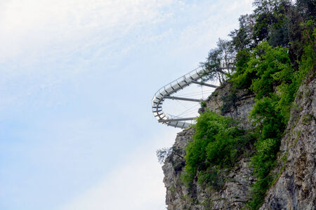 Footbridge panoramicの写真素材