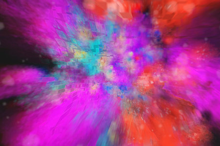 universe background with colorful technical backdrop