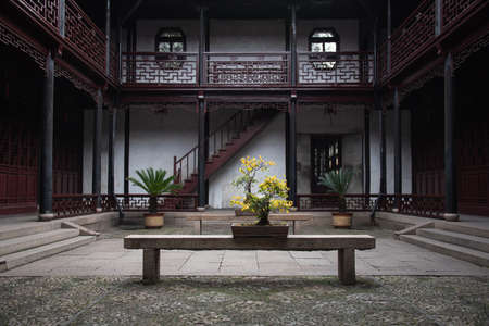 Retreat & Reflection Garden(TuiSi Garden) is a  classical garden in China.Located in Tongli,Jiangsu,China.It was built in 1885,it was recognized as a UNESCO World Heritage Site.のeditorial素材