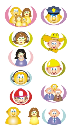 Set of icons and symbols for use on the internet or on forumsのイラスト素材