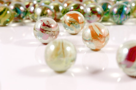 Photo glass marbles close-up views.の写真素材